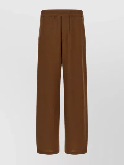 AMI ALEXANDRE MATTIUSSI TROUSERS WOOL ADJUSTABLE WAISTBAND
