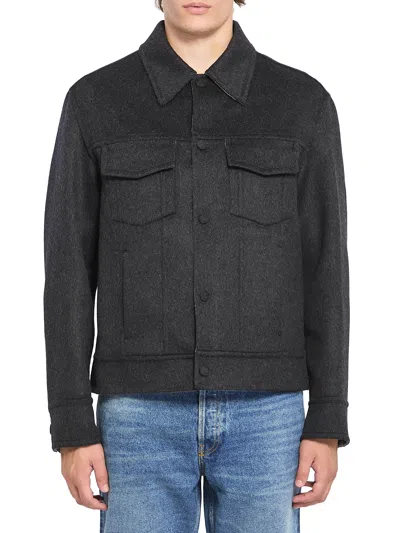 AMI ALEXANDRE MATTIUSSI TRUCKER JACKET IN WOOL