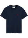 Ami Alexandre Mattiussi Tshirt Ami Paris De Coeur Rouge In Black