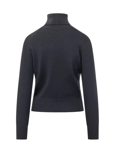 Ami Alexandre Mattiussi Turtle Neck Sweater In Knitwear In Marine Rouge