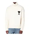 Ami Alexandre Mattiussi Ribbed Crewneck Sweater With Cuffs And Hem In White