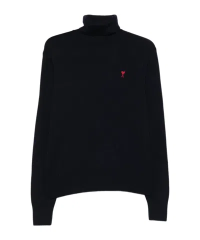 Ami Alexandre Mattiussi Turtleneck Sweater In Black