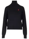 Ami Alexandre Mattiussi Turtleneck Sweater In Black
