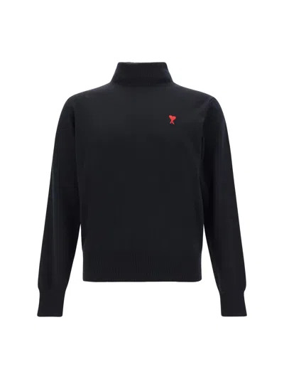Ami Alexandre Mattiussi Turtleneck Sweater In Black