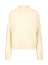 Ami Alexandre Mattiussi Turtleneck Sweater Knitwear Beige In Yellow