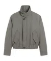 Ami Alexandre Mattiussi Grey Wool Herringbone Harrington Jacket Grey In Gray