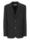 Ami Alexandre Mattiussi Two-button Padded-shoulder Blazer In Black