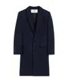 Ami Alexandre Mattiussi Single Breasted Wool Coat In Black