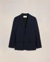 Ami Alexandre Mattiussi Ami Paris Two Buttons Jacket In Navy Blue