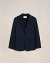Ami Alexandre Mattiussi Ami Paris Two Buttons Jacket In Navy Blue