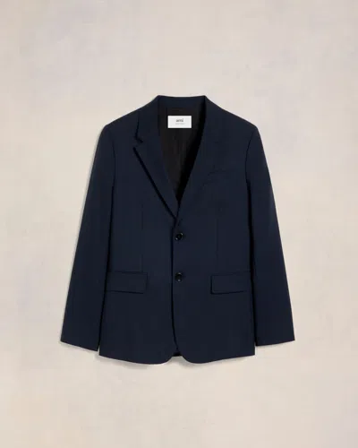 Ami Alexandre Mattiussi Two Buttons Jacket Blue In Navy Blue