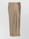 Ami Alexandre Mattiussi Two-tone High-waisted Midi Satin Skirt