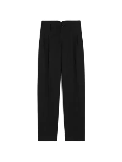 Ami Alexandre Mattiussi Two-pleats Wool Trousers In Black
