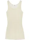 AMI ALEXANDRE MATTIUSSI U-NECK SEMI-SHEER TANK TOP