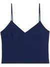 Ami Alexandre Mattiussi Debardeur Col V Bleu Pour Femme In Blue
