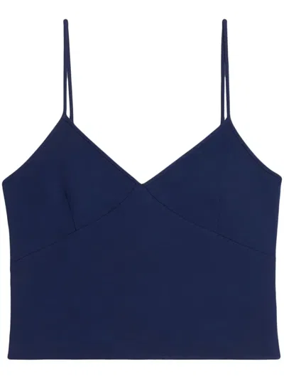 Ami Alexandre Mattiussi Debardeur Col V Bleu Pour Femme In Blue