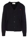 Ami Alexandre Mattiussi Ami Classic V-neck Cardigan With Button-down Front In Blue