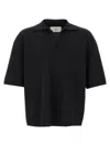 Ami Alexandre Mattiussi Ami Paris Women V-neck Polo Shirt In Black