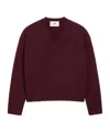 Ami Alexandre Mattiussi Ami Paris Cherry-coloured Wool And Cashmere Sweater Ami De Coeur Men In Burgundy