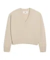 Ami Alexandre Mattiussi Ivory Wool Blend Sweater In Nude