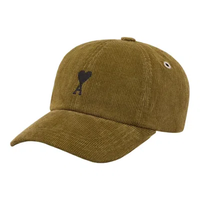 Ami Alexandre Mattiussi Velour Black Adc Cap In Brown