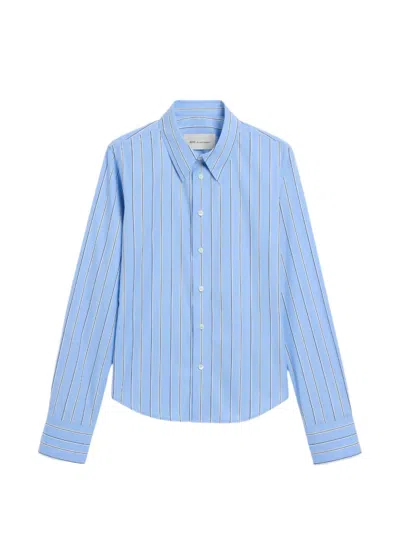 Ami Alexandre Mattiussi Vertical-stripe Shirt In Blue