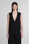 Ami Alexandre Mattiussi Ami Paris Women Wool Sleeveless Jacket In Black
