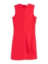 Ami Alexandre Mattiussi Distressed Finish Mini Dress In Red
