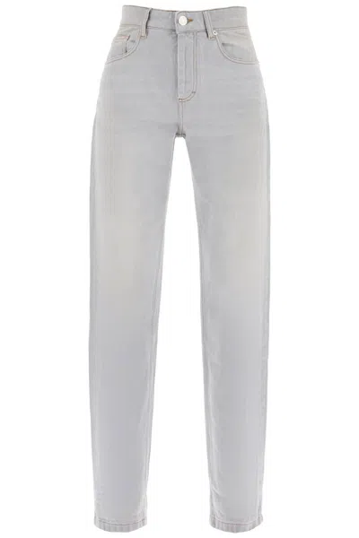 AMI ALEXANDRE MATTIUSSI VINTAGE-WASHED STRAIGHT CUT JEANS FOR WOMEN