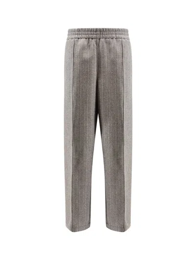 AMI ALEXANDRE MATTIUSSI VIRGIN WOOL BLEND TROUSERS