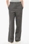 Ami Alexandre Mattiussi Virgin Wool Blend Wide Fit Pants In Gray