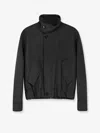 Ami Alexandre Mattiussi Wool Bomber Jacket Featuring High Collar In Gray