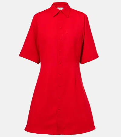 Ami Alexandre Mattiussi Ami Paris Short-sleeved Shirtdress In Coquelicot