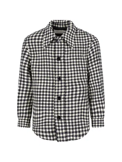 Ami Alexandre Mattiussi Virgin Wool Checked Jacket In Black