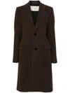 Ami Alexandre Mattiussi Virgin Wool Coat In Brown