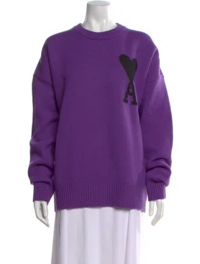 Pre-owned Ami Alexandre Mattiussi Virgin Wool Graphic Print Sweater In Multi
