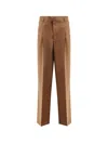 Ami Alexandre Mattiussi Ami Paris Men Virgin Wool Large Trousers In Brown