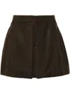 Shop Ami Alexandre Mattiussi Virgin Wool Mini Skirt In Brown