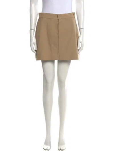 Pre-owned Ami Alexandre Mattiussi Virgin Wool Mini Skirt In Neutral