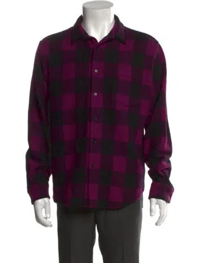 Pre-owned Ami Alexandre Mattiussi Virgin Wool Plaid Print Shirt In Multi