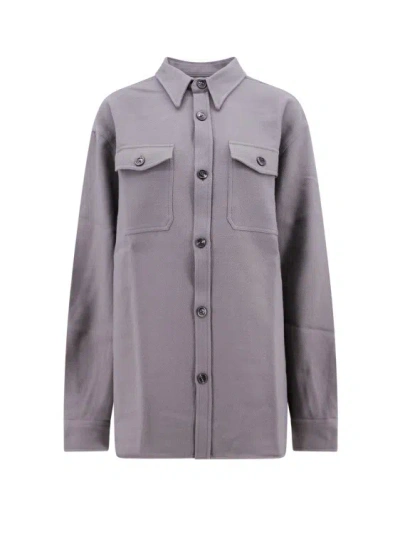 Ami Alexandre Mattiussi Virgin Wool Shirt In Grey