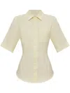 Ami Alexandre Mattiussi Ami Short Sleeved Button In Yellow