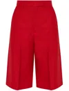 Ami Alexandre Mattiussi Ami Tailored Wide Bermuda Shorts In Red