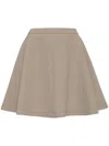Ami Alexandre Mattiussi High-waisted Godet Skirt In 2812 Light Taupe/light Beige