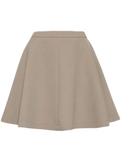 Ami Alexandre Mattiussi High-waisted Godet Skirt In 2812 Light Taupe/light Beige