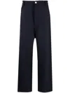 Ami Alexandre Mattiussi Straight-leg Virgin-wool Trousers In Blue