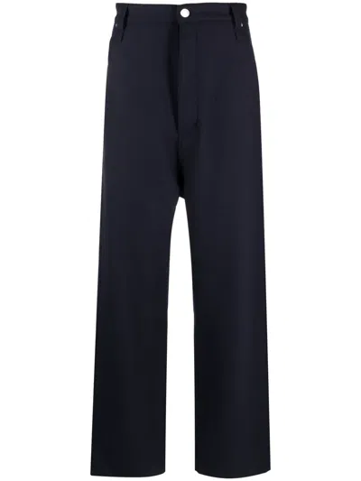 Ami Alexandre Mattiussi Straight-leg Virgin-wool Trousers In Blue