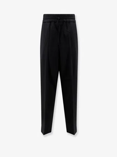 Ami Alexandre Mattiussi Virgin Wool Trousers In Black