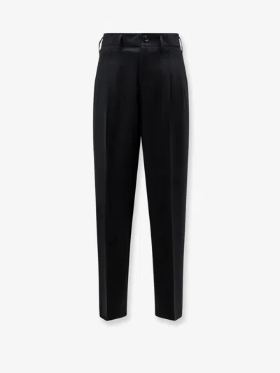 Ami Alexandre Mattiussi Virgin Wool Trousers In Black