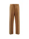 Ami Alexandre Mattiussi Ami Paris Straight-leg Pleated Tailored Trousers In Brown